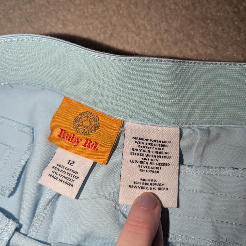 Ruby Rd. Blue Pants Sz 12 - Picture 2 of 5
